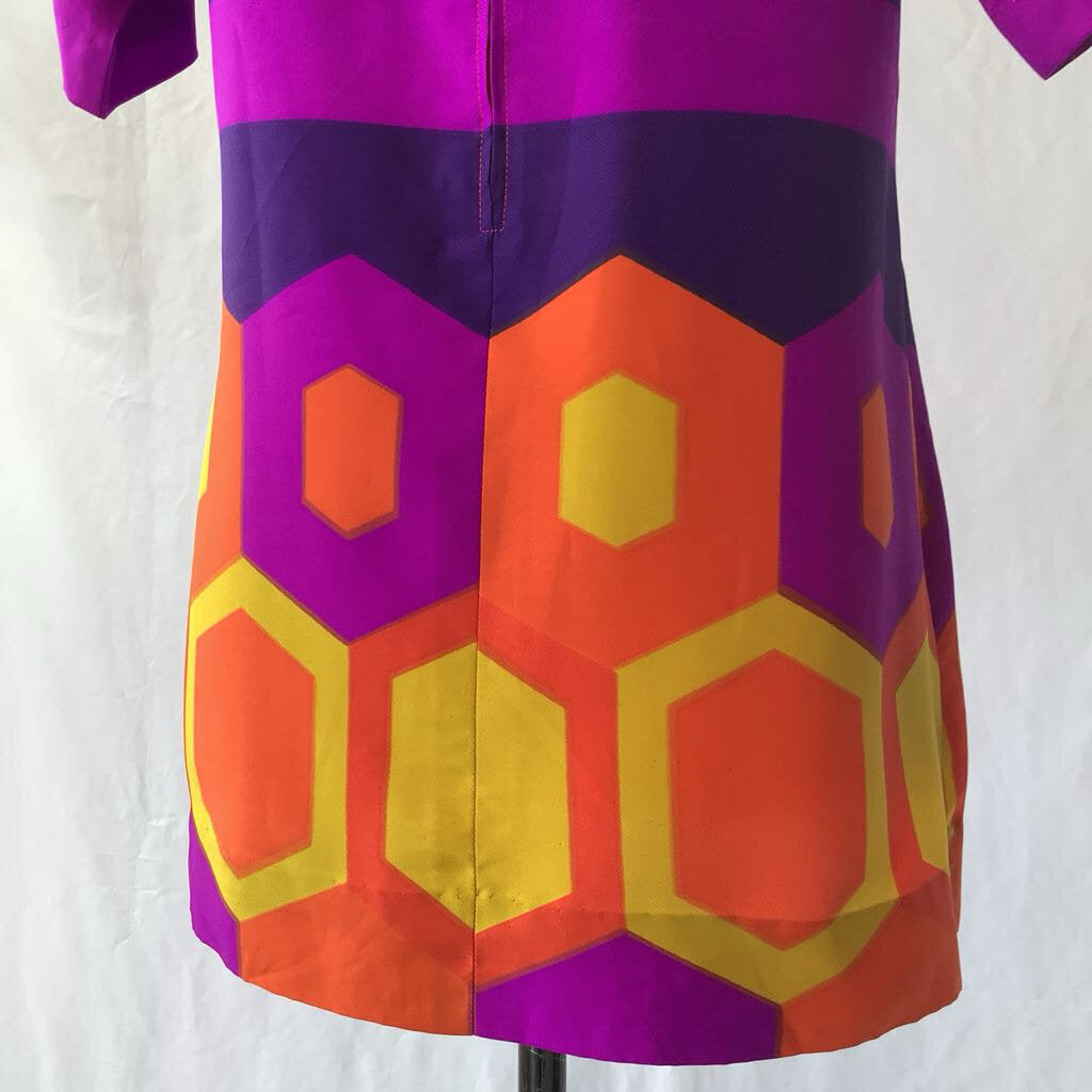 1970s Vera Neumann Color Block Mini Dress Tunic