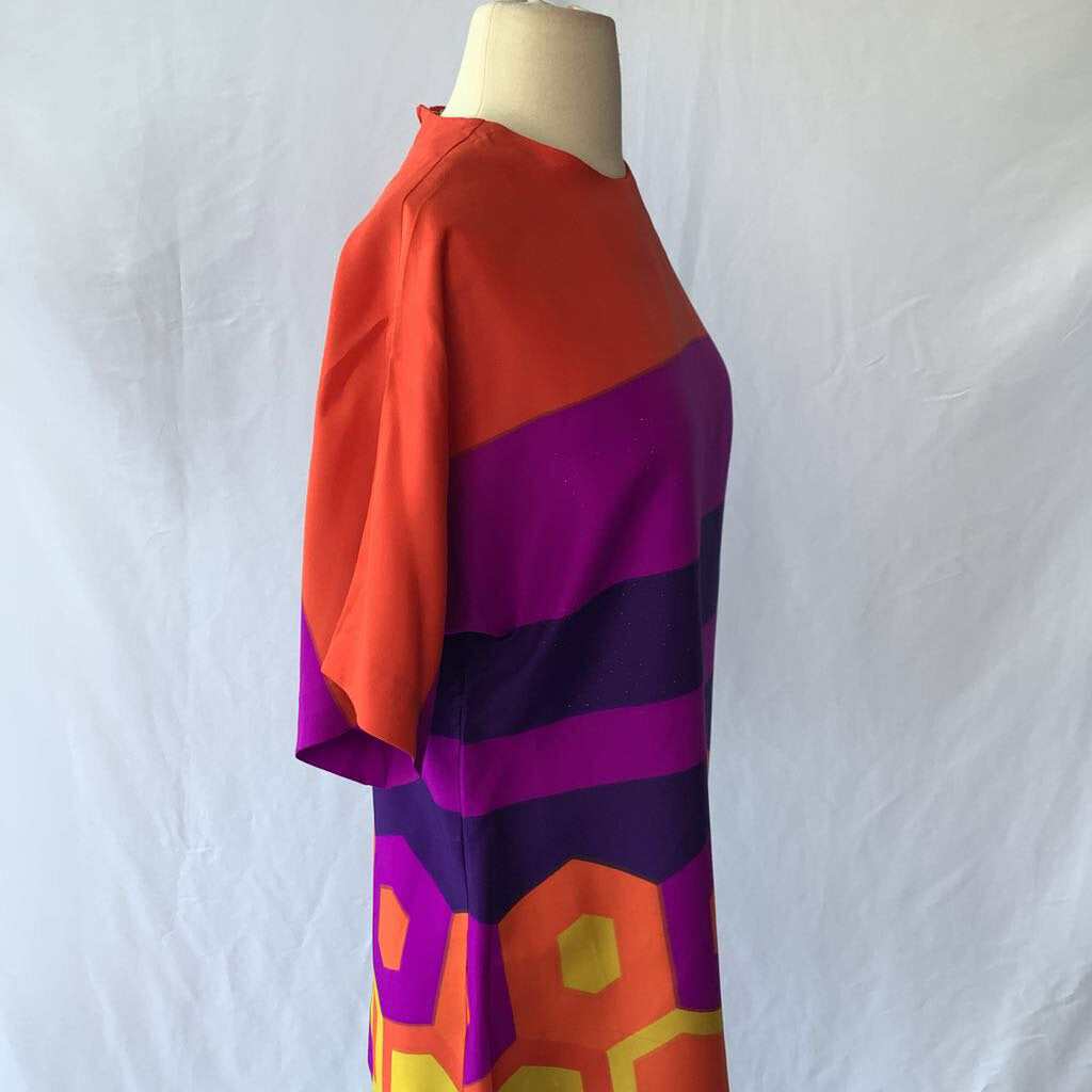 1970s Vera Neumann Color Block Mini Dress Tunic