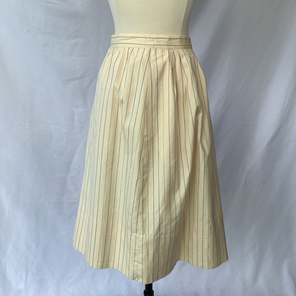 70s Pinstripe Cotton Skirt