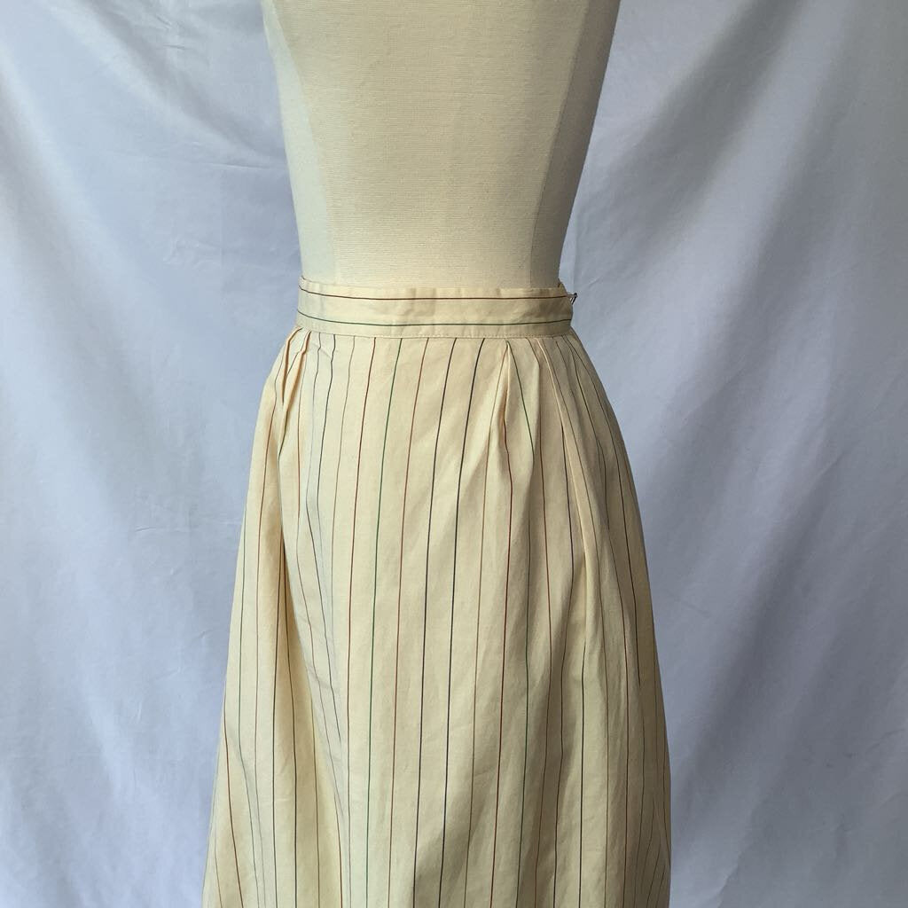 70s Pinstripe Cotton Skirt
