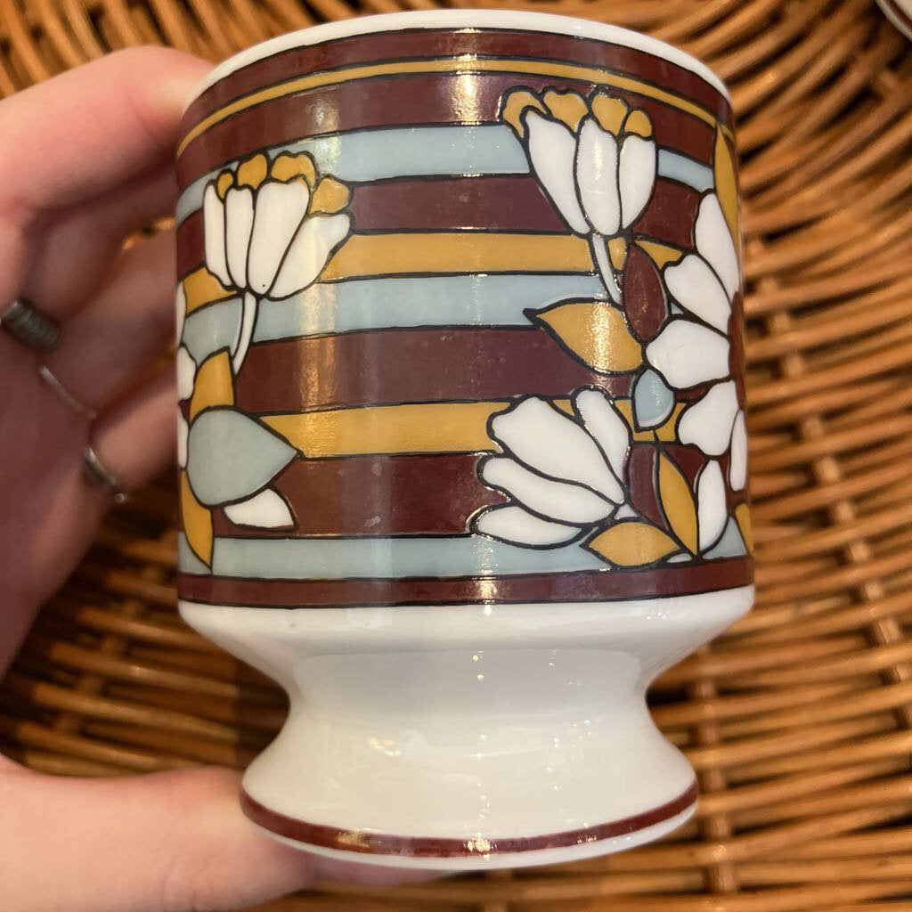 Vintage Set of Floral Plates and Mugs