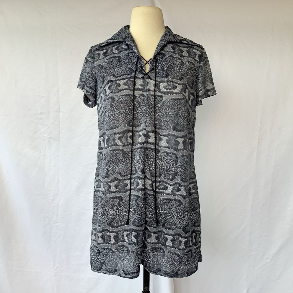 1960s Python Print Mini Dress
