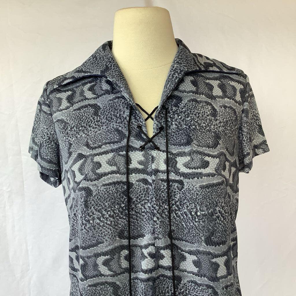 1960s Python Print Mini Dress