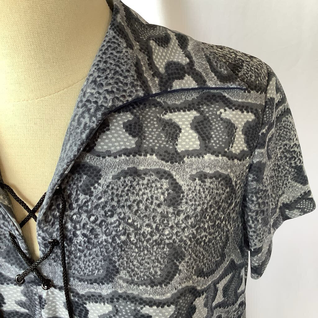 1960s Python Print Mini Dress