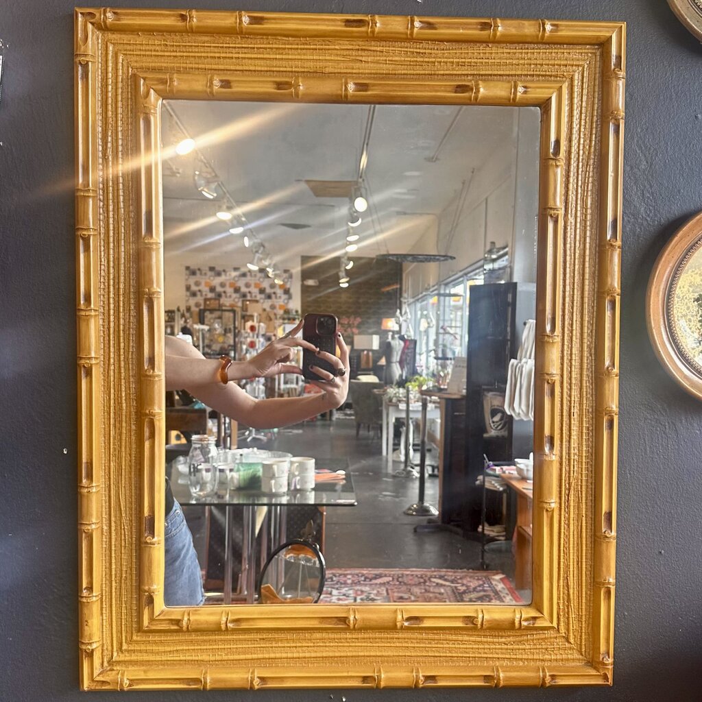 1970s Faux Bamboo Mirror