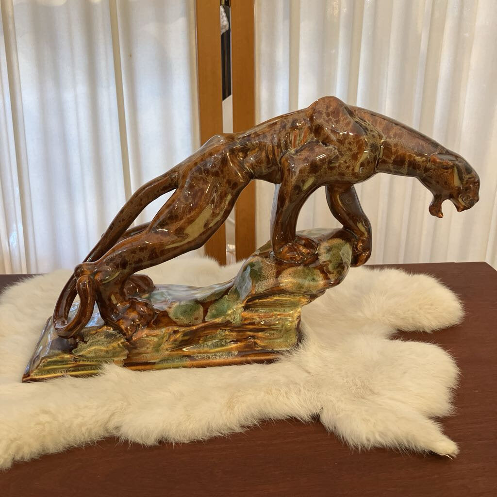 Vintage Royal Haeger Ceramic Leopard