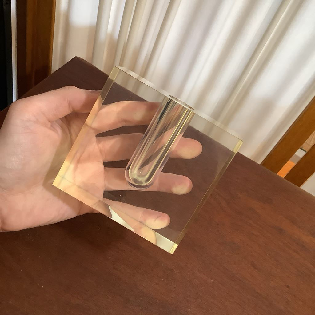 Mid Century Modern Small Lucite Bud Vase