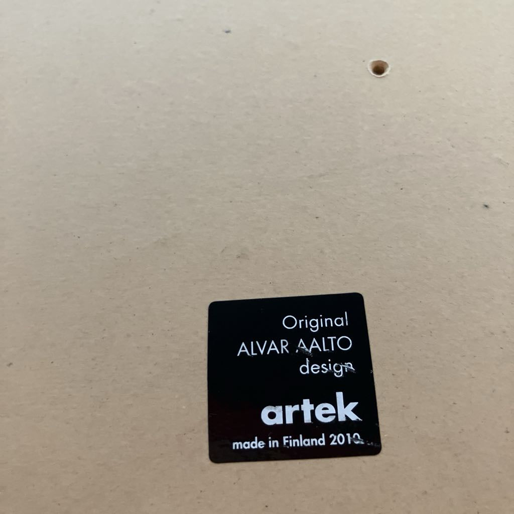 2010 Aalto Table 90B - Black Linoleum tabletop by Alvar Aalto from Artek