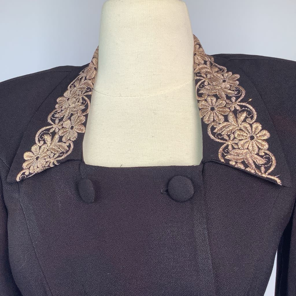 Early 1990s Fredrick's of Hollywood Black & Gold Top