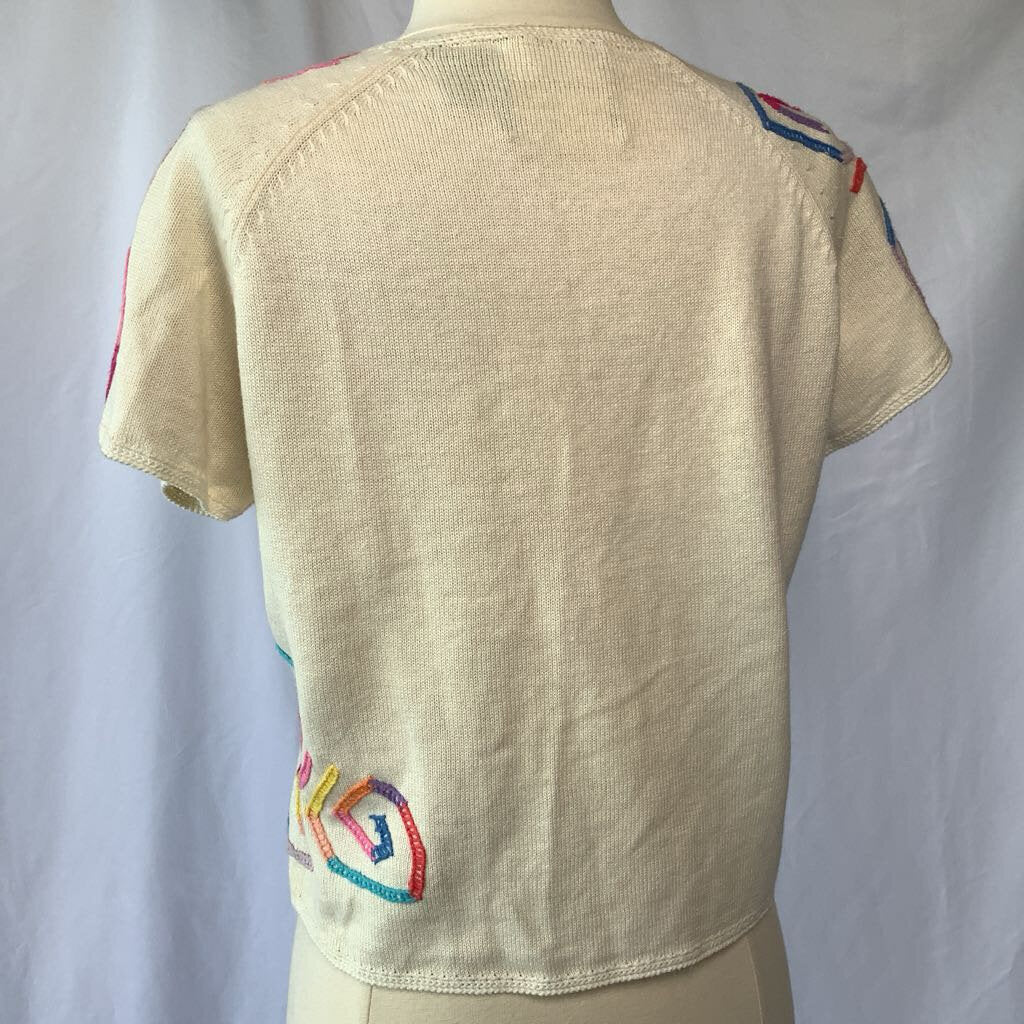 Y2K Michael Simon Rainbow Swirl Sweater Blouse