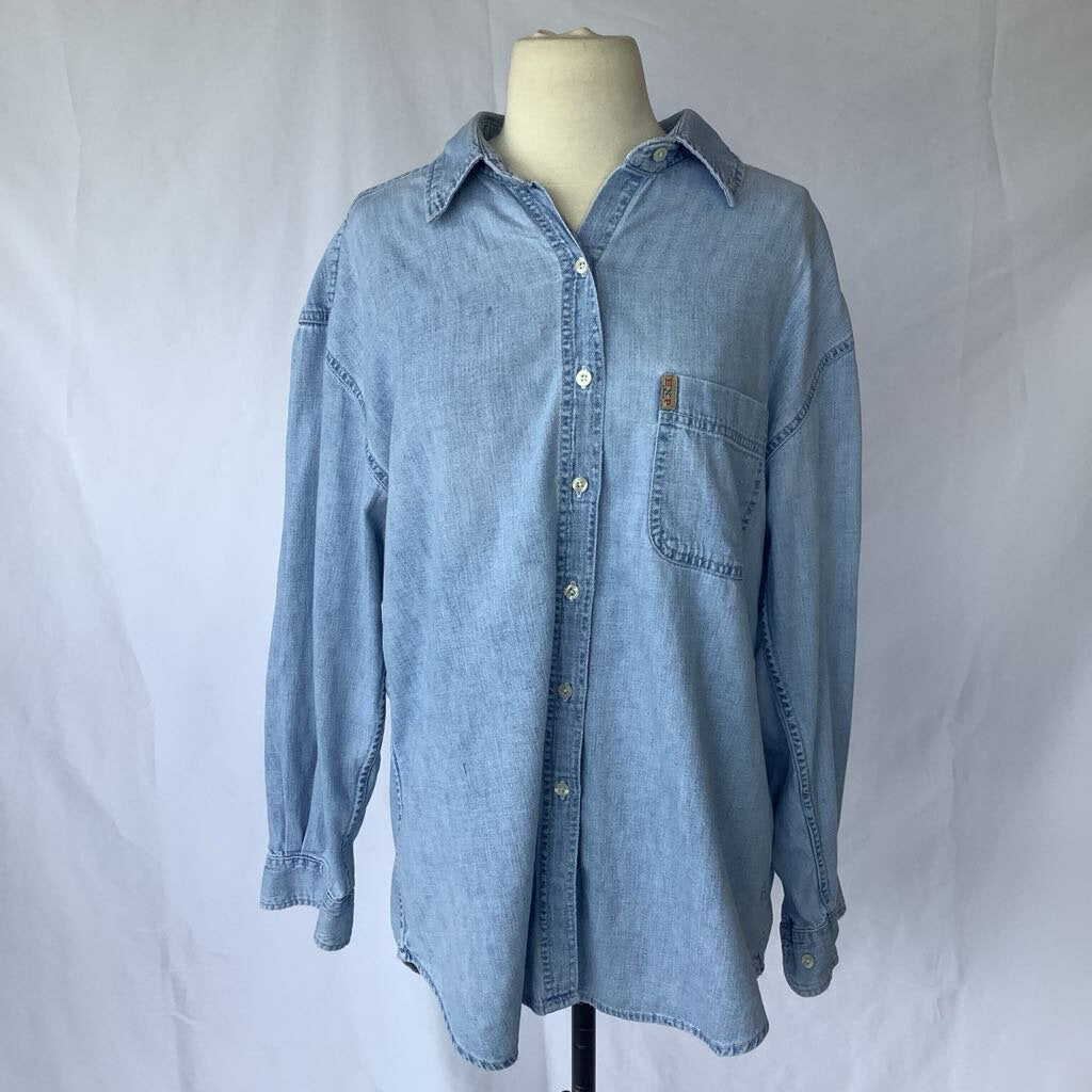 Pre 1981 Express Denim Button Down, Rare - Made in British Crown Colony of Hong Kong