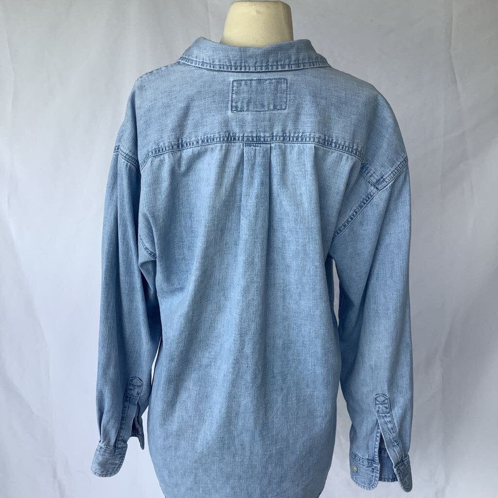 Pre 1981 Express Denim Button Down, Rare - Made in British Crown Colony of Hong Kong