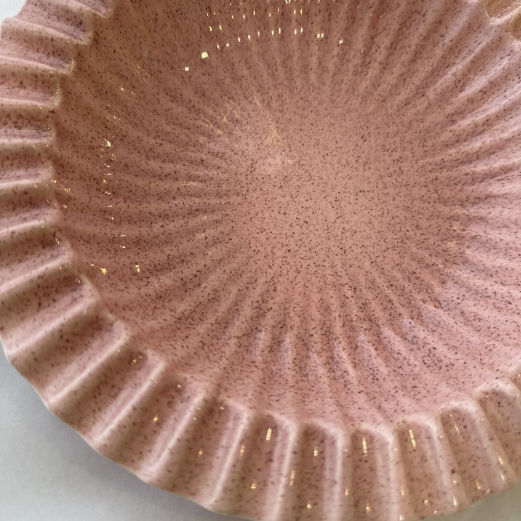 Mid Century Modern Red Wing Speckled Pink Ashtray