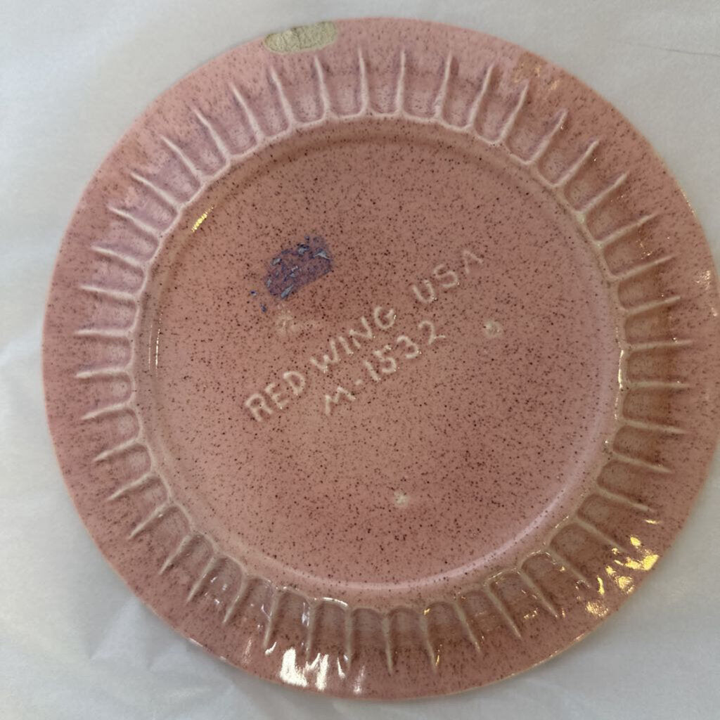 Mid Century Modern Red Wing Speckled Pink Ashtray