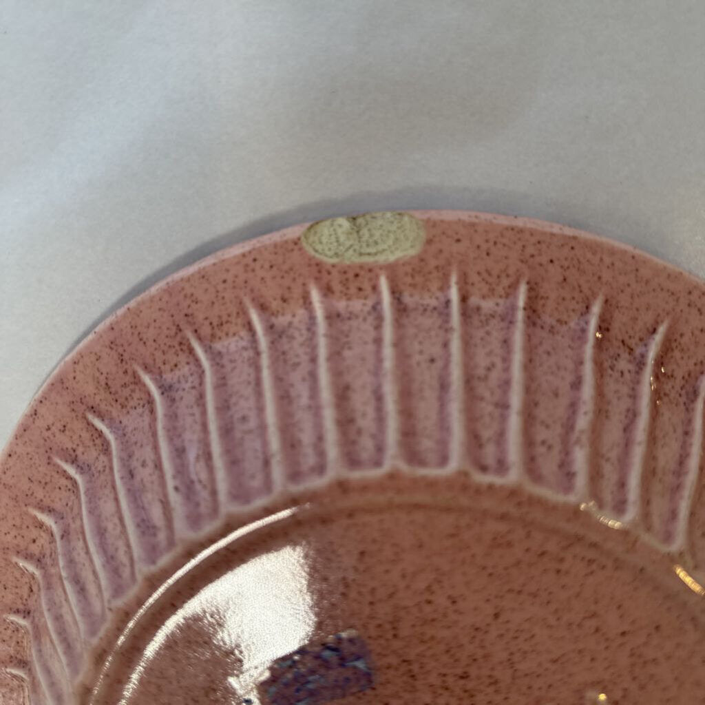Mid Century Modern Red Wing Speckled Pink Ashtray