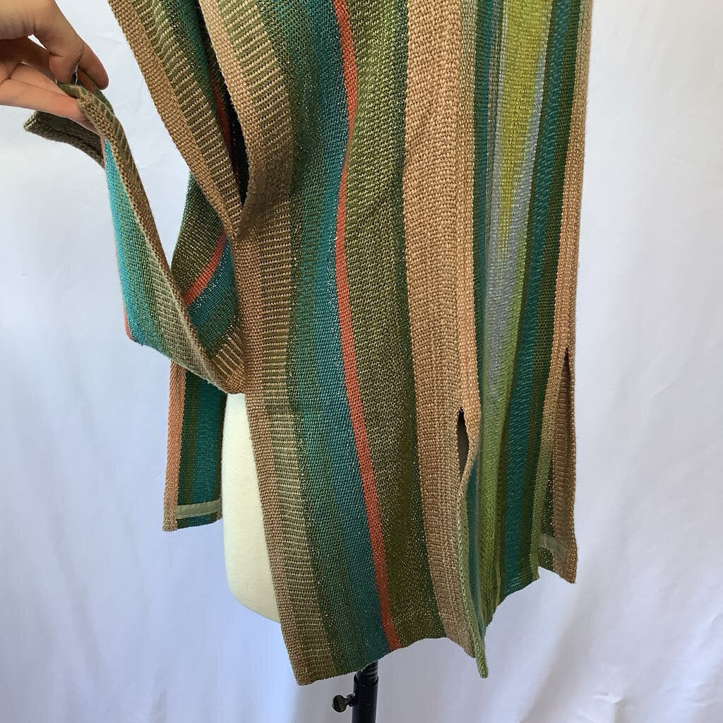 Knit Poncho with Sash