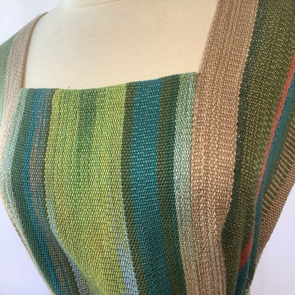 Knit Poncho with Sash