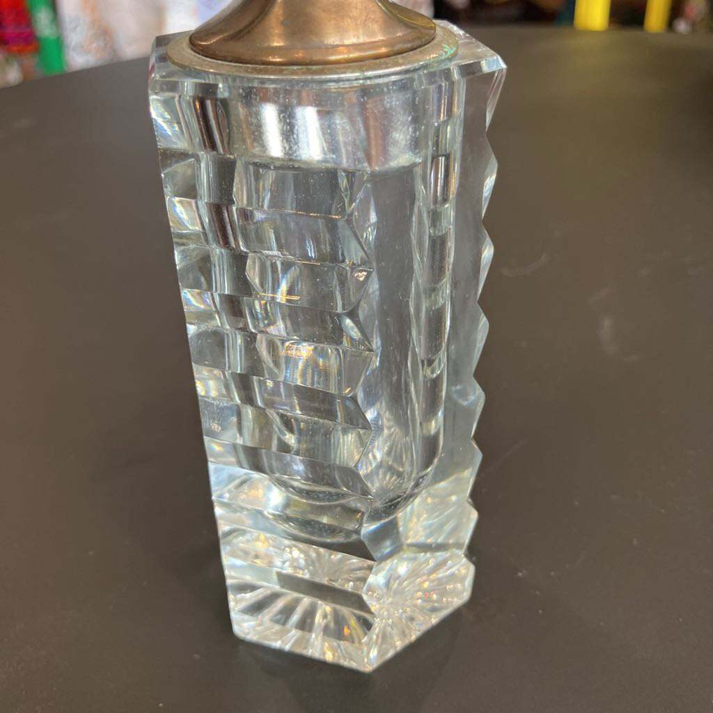 Mid Century Cut Crystal Lighter- Untested -As-Is