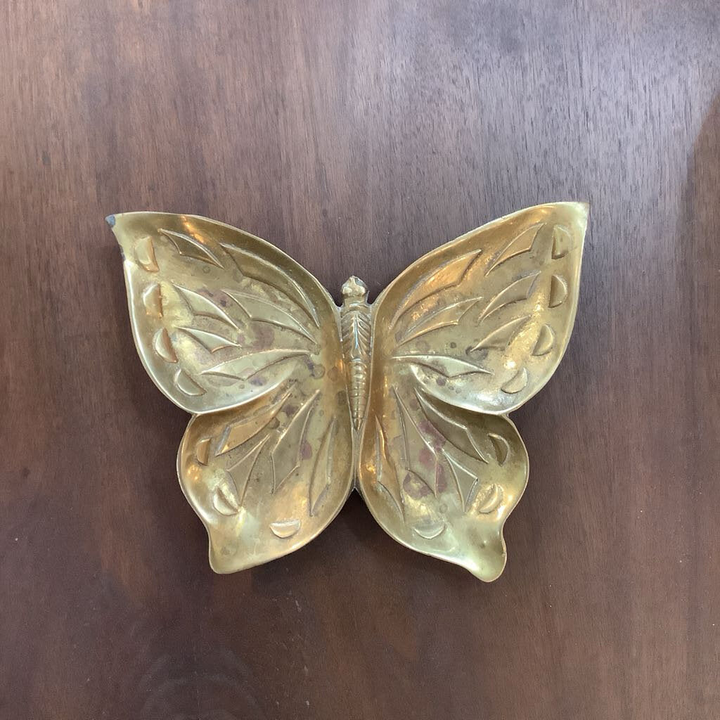 Vintage Brass Butterfly Dish