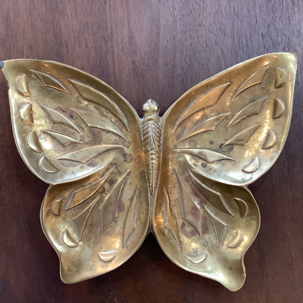 Vintage Brass Butterfly Dish