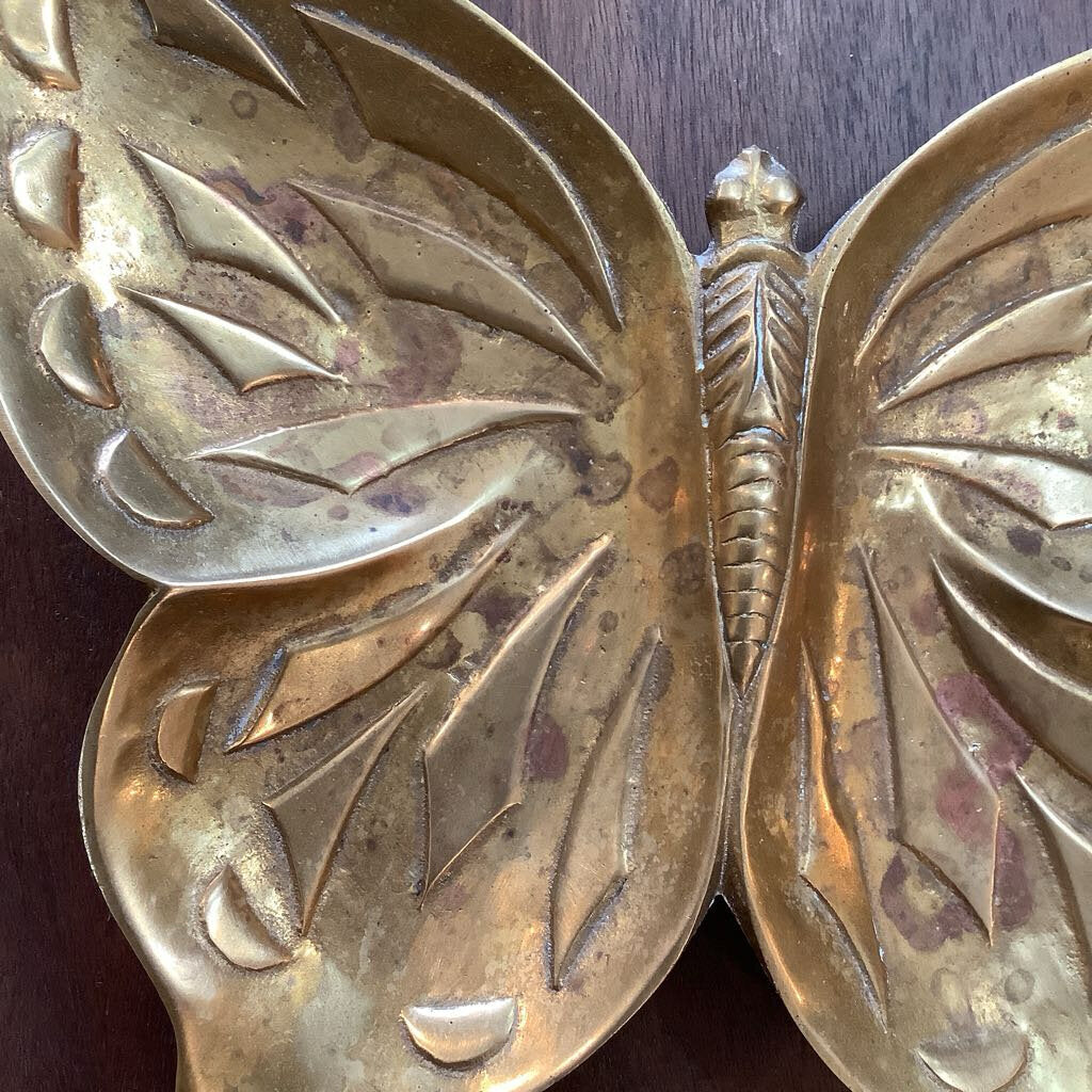 Vintage Brass Butterfly Dish