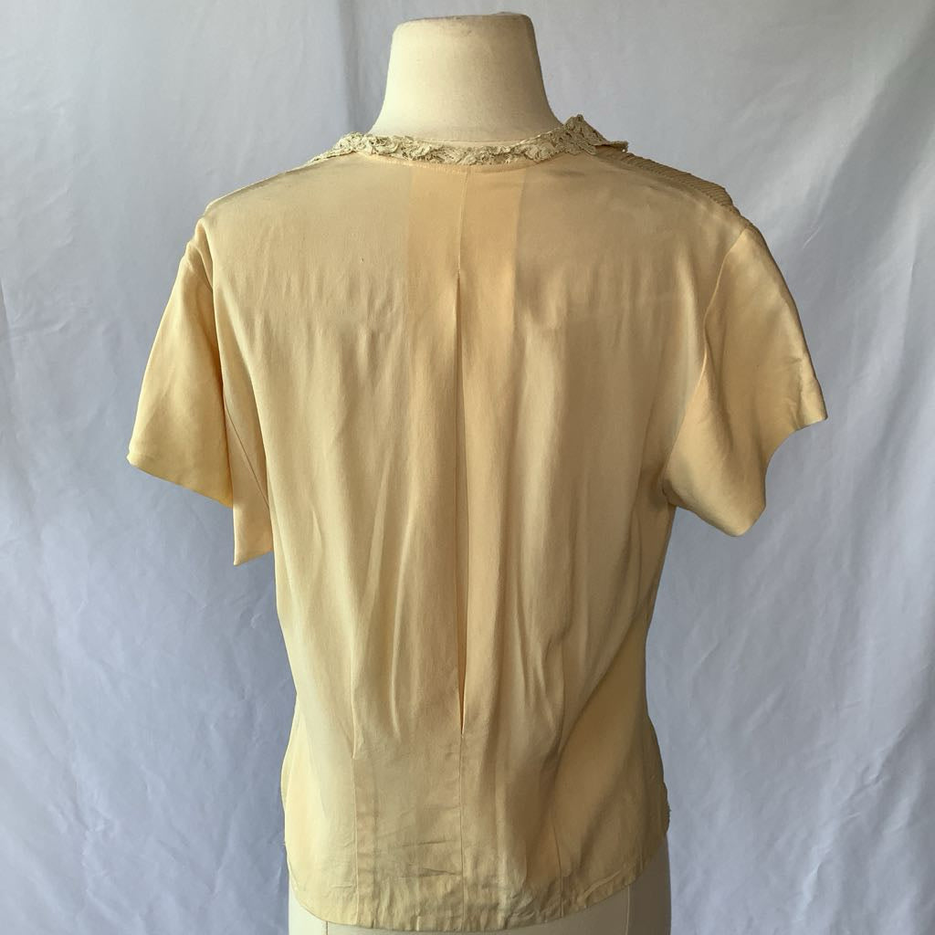 1950s Rayon and Soutache Blouse