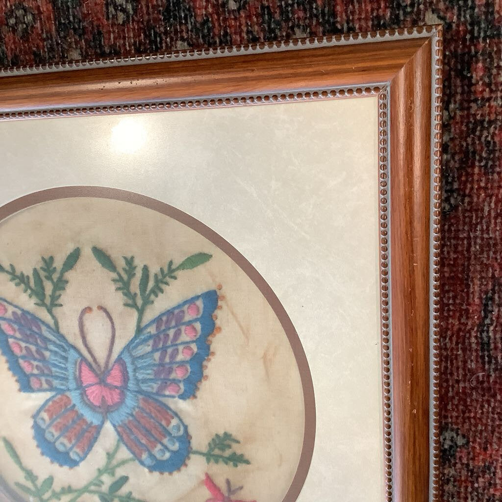 Vintage Butterfly Needlepoint