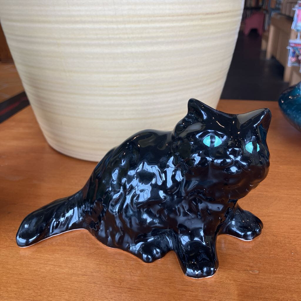 Vintage Ceramic Black Cat