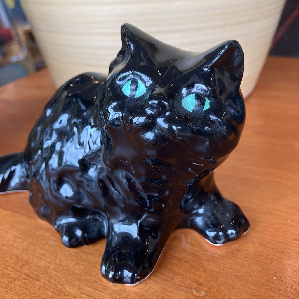 Vintage Ceramic Black Cat