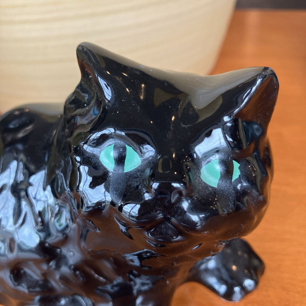 Vintage Ceramic Black Cat