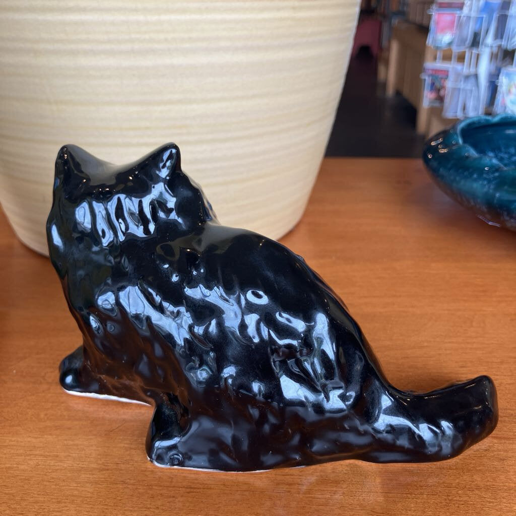 Vintage Ceramic Black Cat