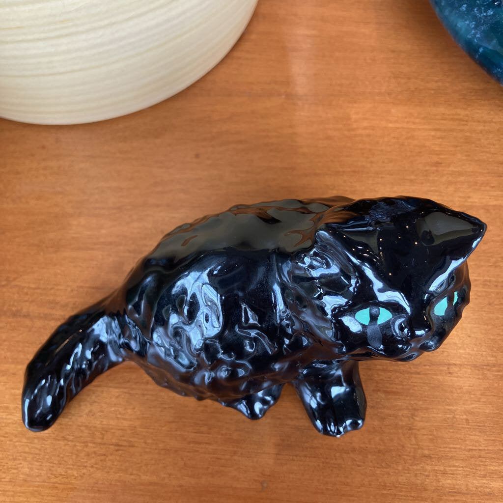 Vintage Ceramic Black Cat