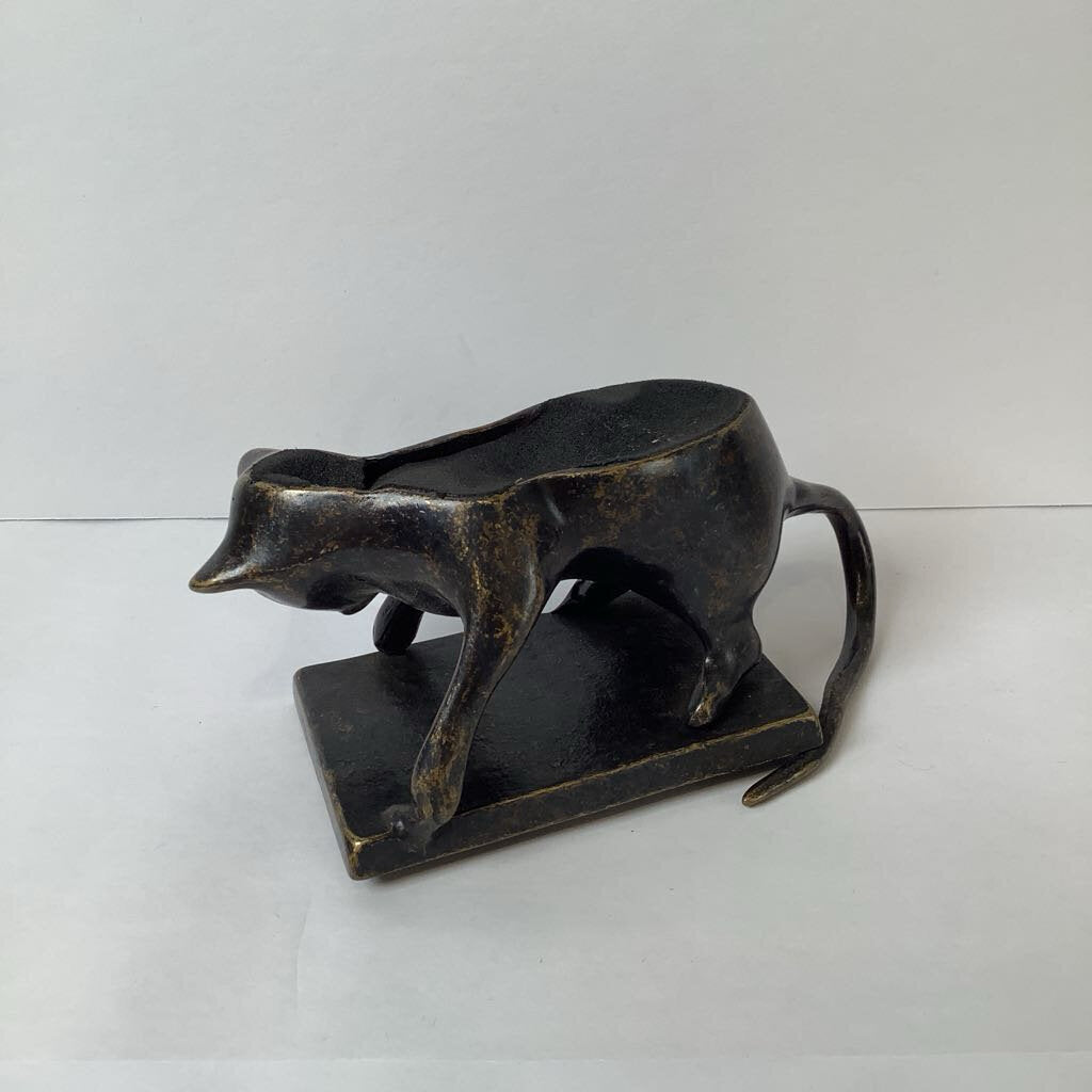 Vintage Brass Cat Tray