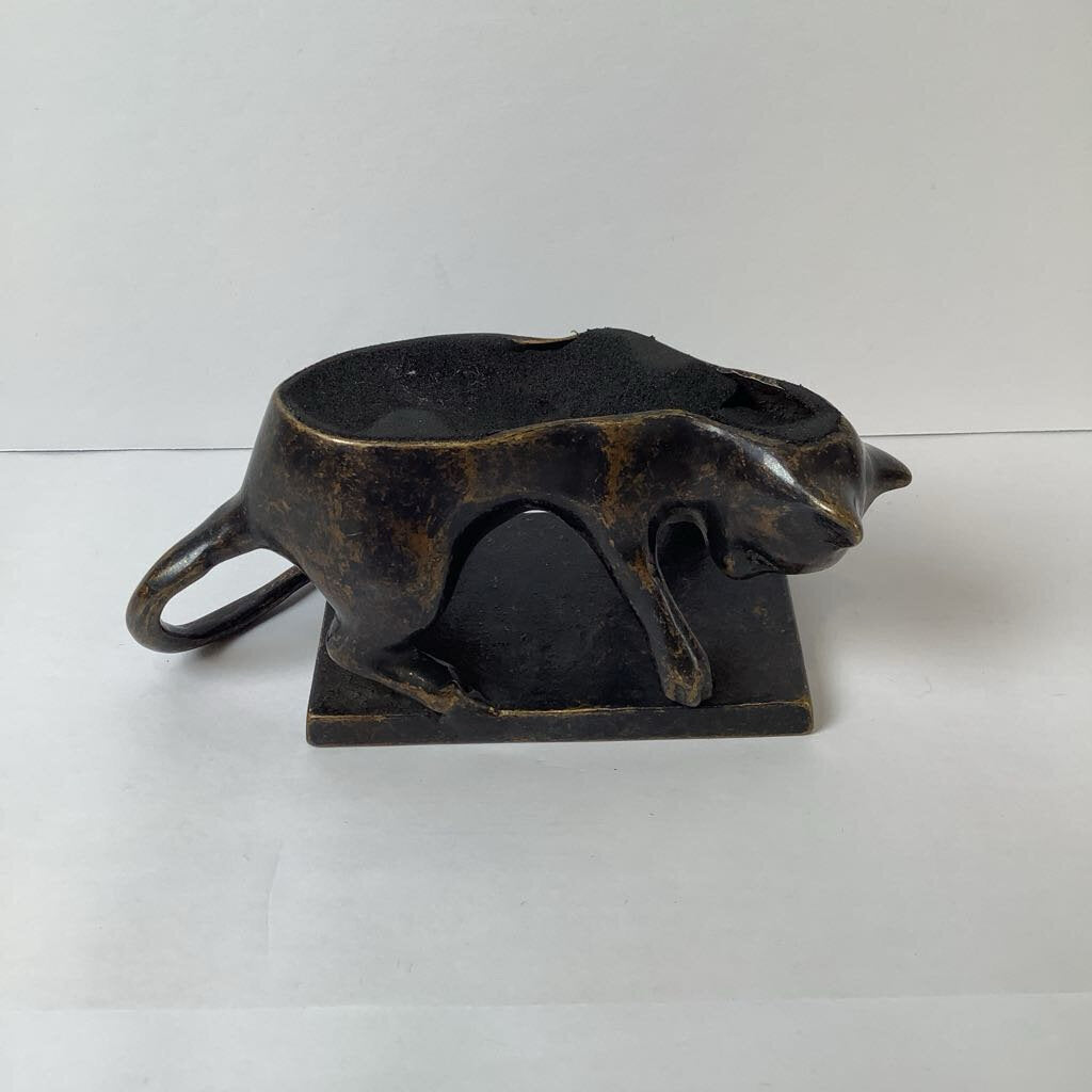 Vintage Brass Cat Tray