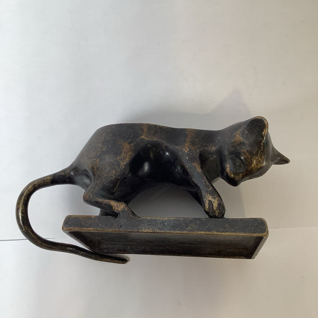 Vintage Brass Cat Tray