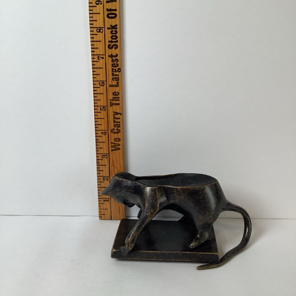Vintage Brass Cat Tray