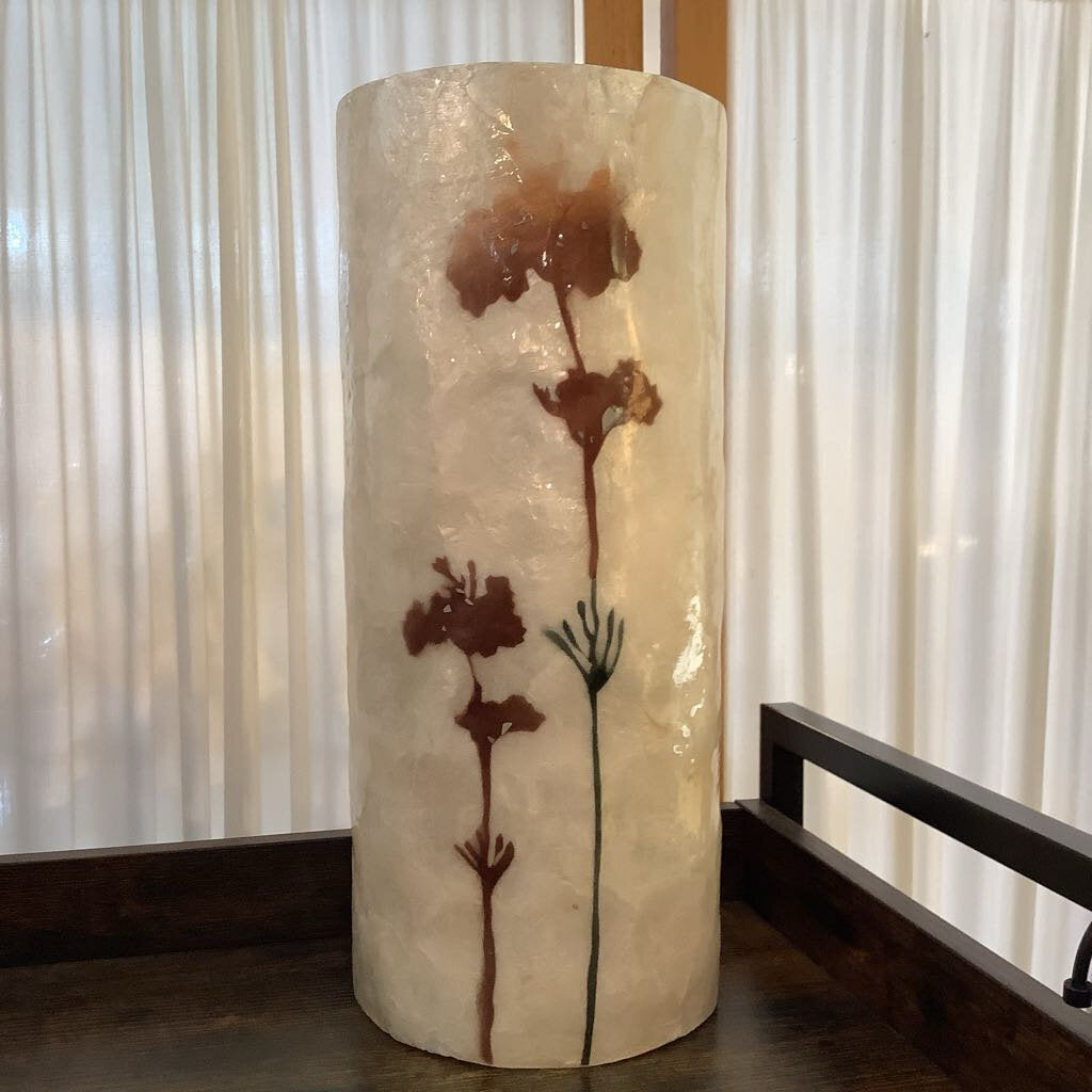 Vintage Fiberglass Floral Vase