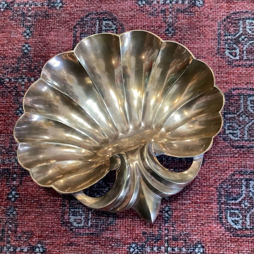 Vintage Brass Shell Dish