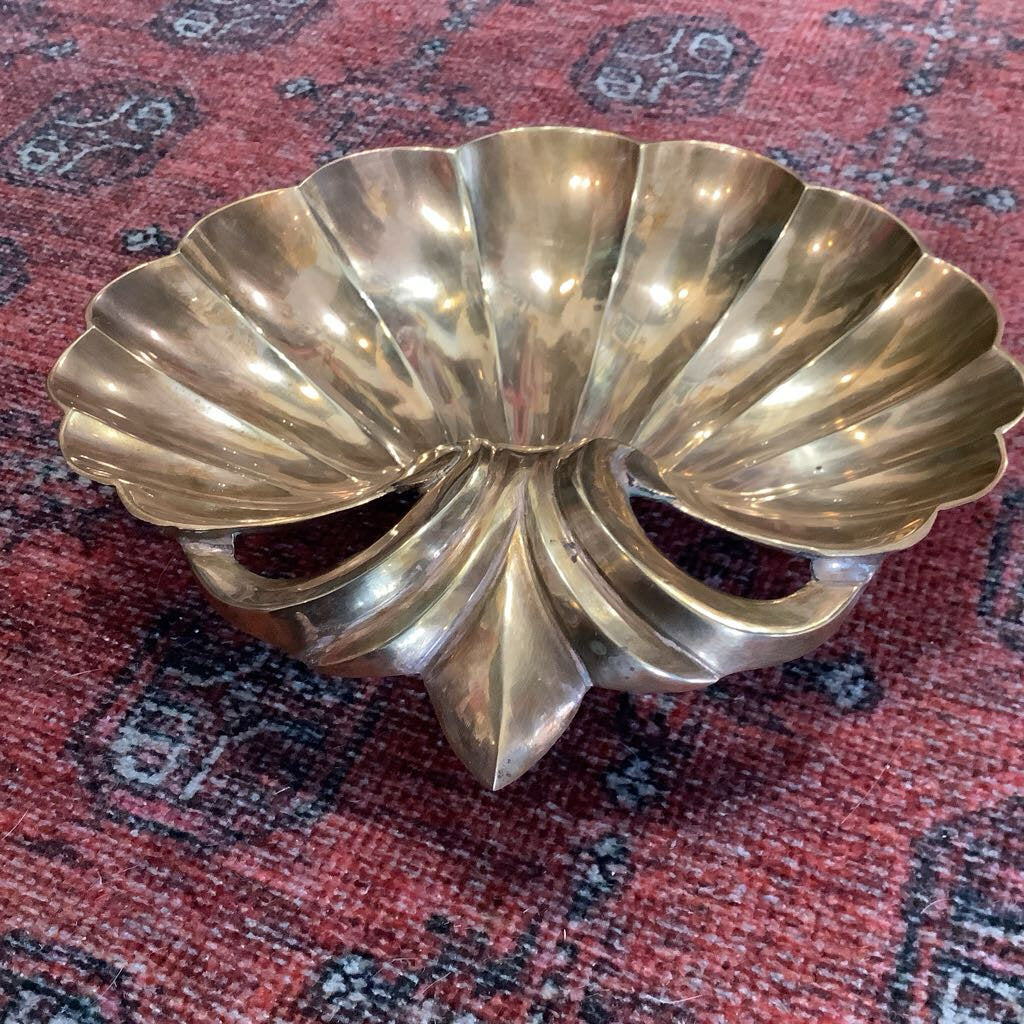 Vintage Brass Shell Dish