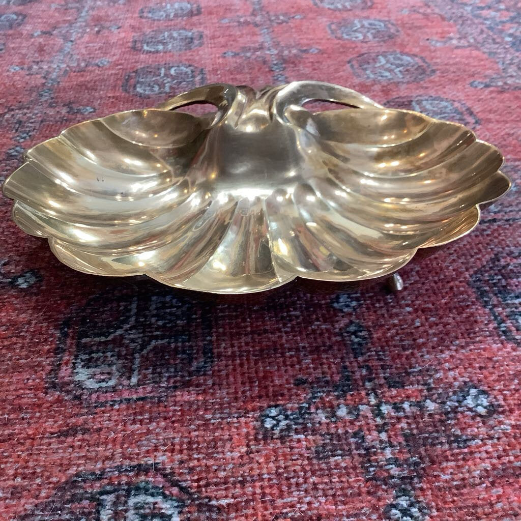 Vintage Brass Shell Dish