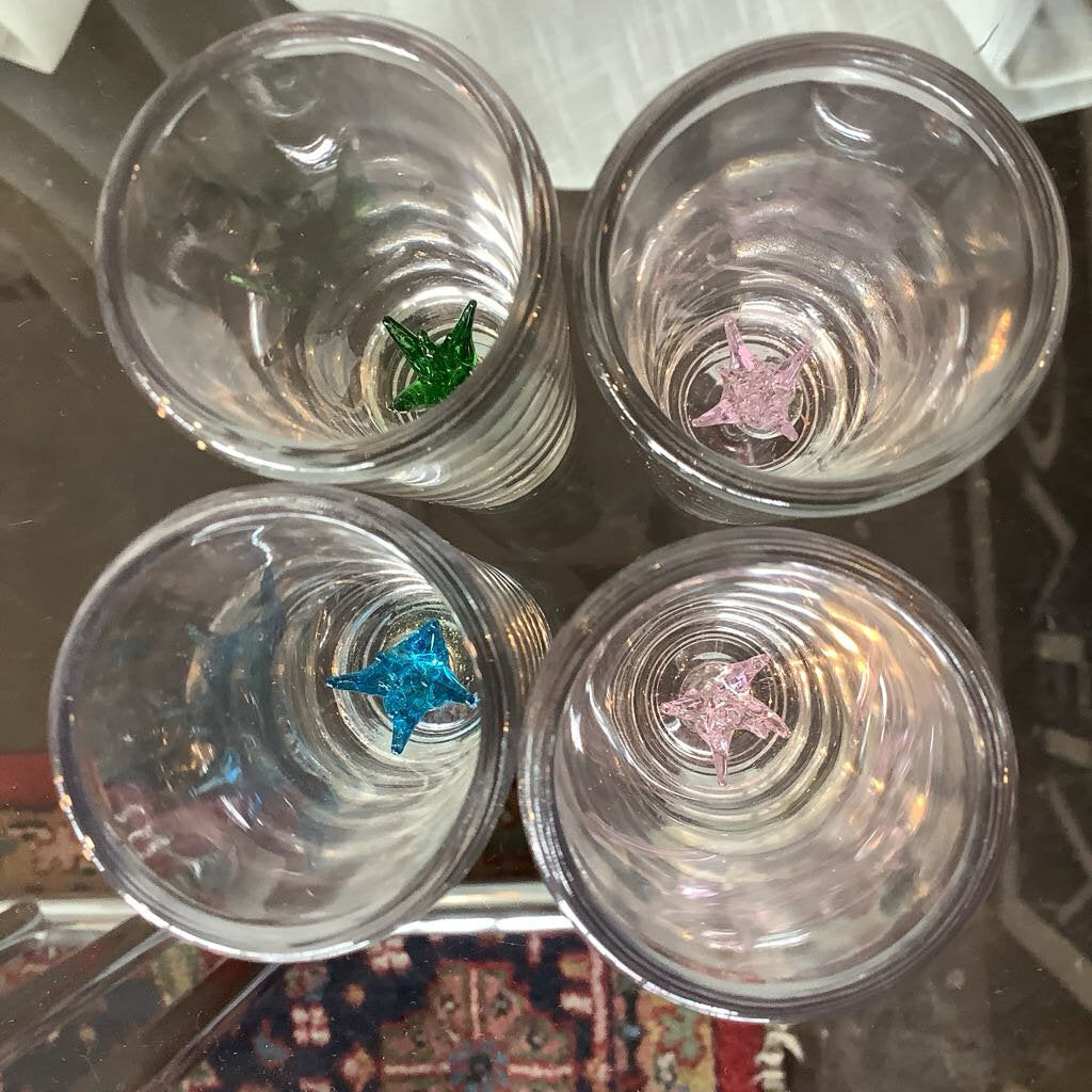Vintage Flower Shot Glasses