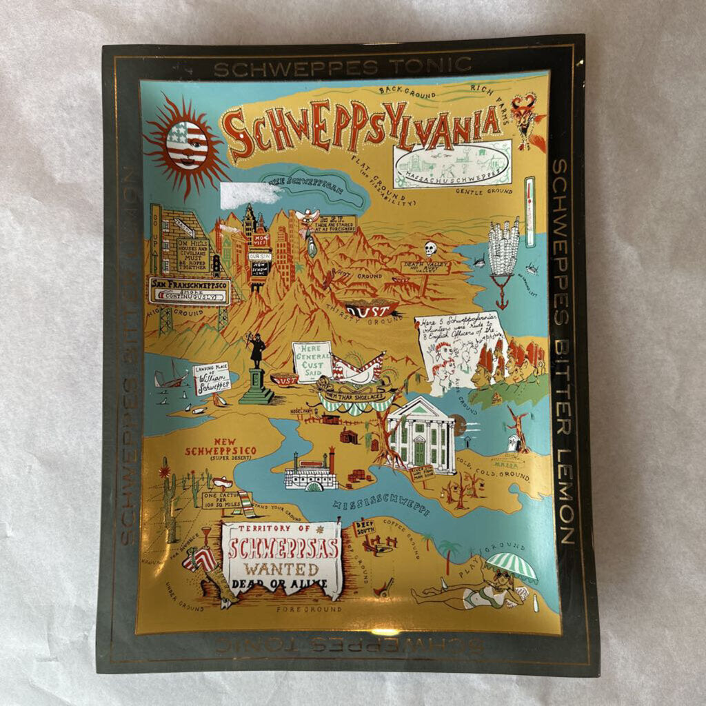 Vintage Schwepps Tonic & Bitter Lemon Tray
