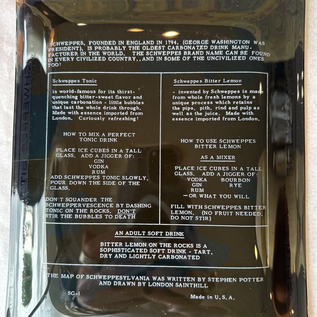 Vintage Schwepps Tonic & Bitter Lemon Tray