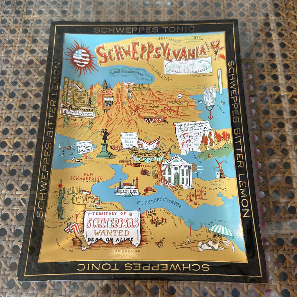 Vintage Schwepps Tonic & Bitter Lemon Tray