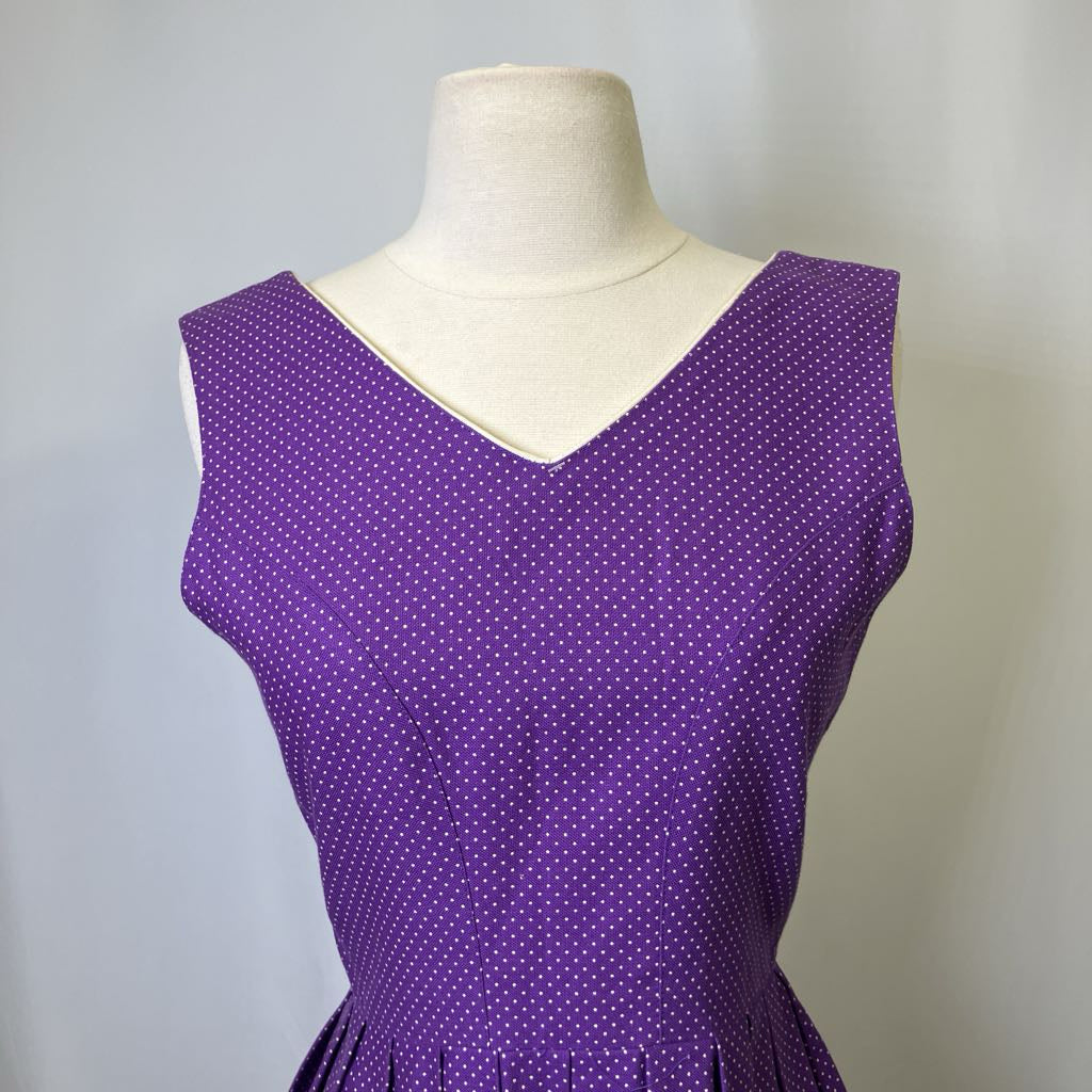 Purple Embroidered Dirndl Dress