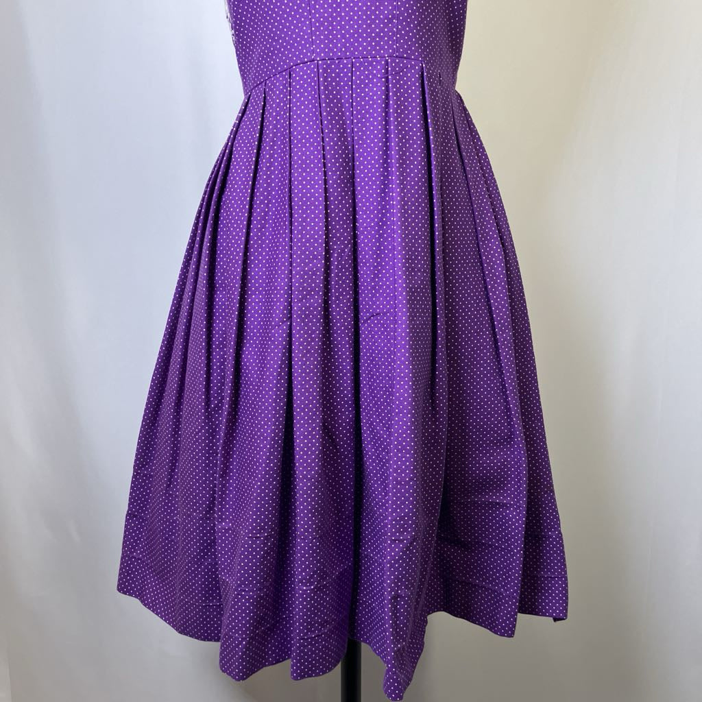 Purple Embroidered Dirndl Dress