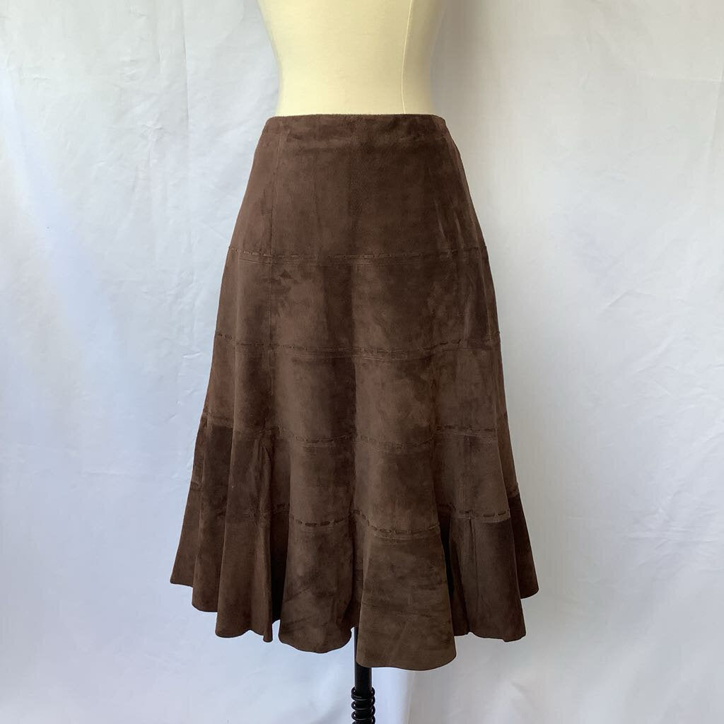 Y2K Brown Suede Skirt