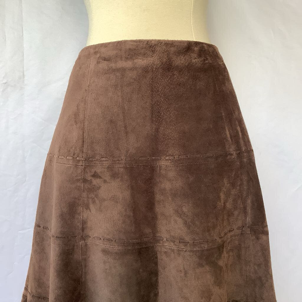 Y2K Brown Suede Skirt