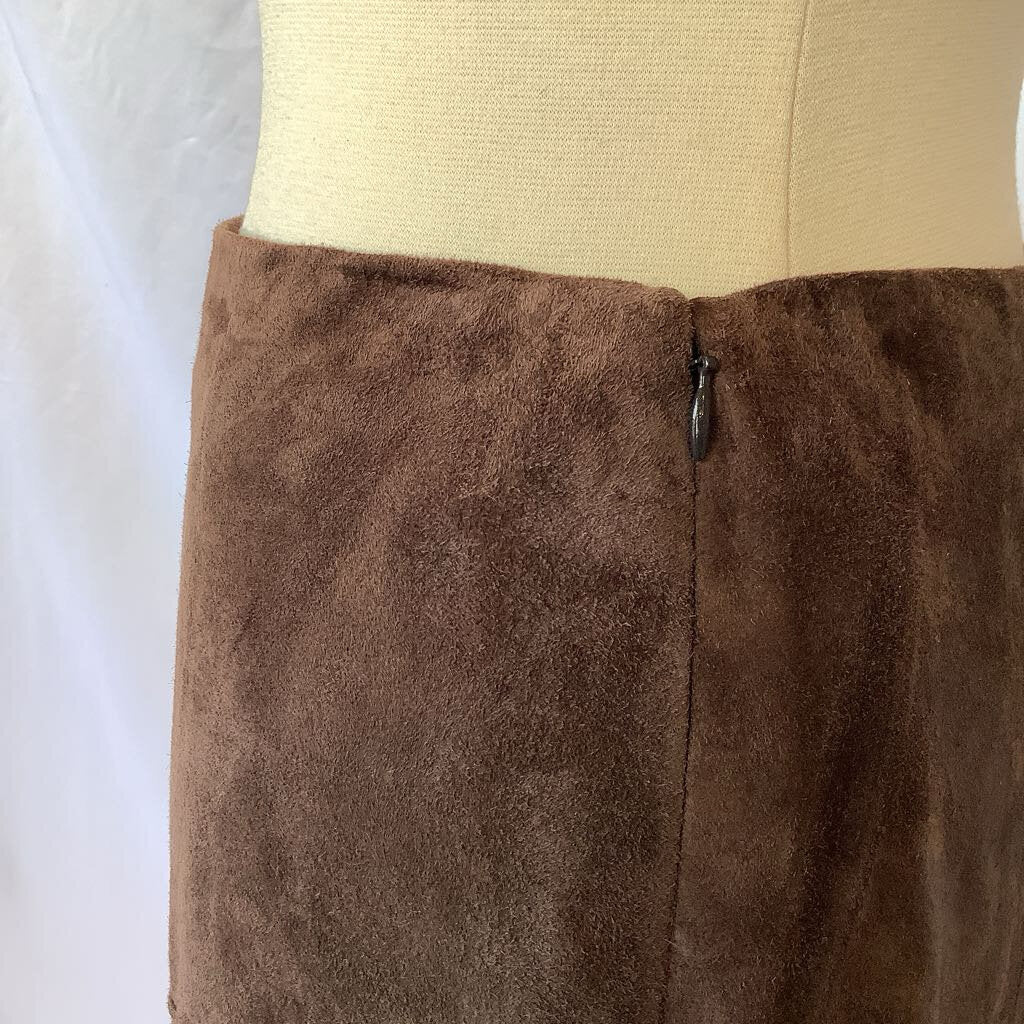 Y2K Brown Suede Skirt
