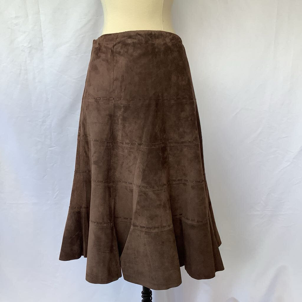 Y2K Brown Suede Skirt